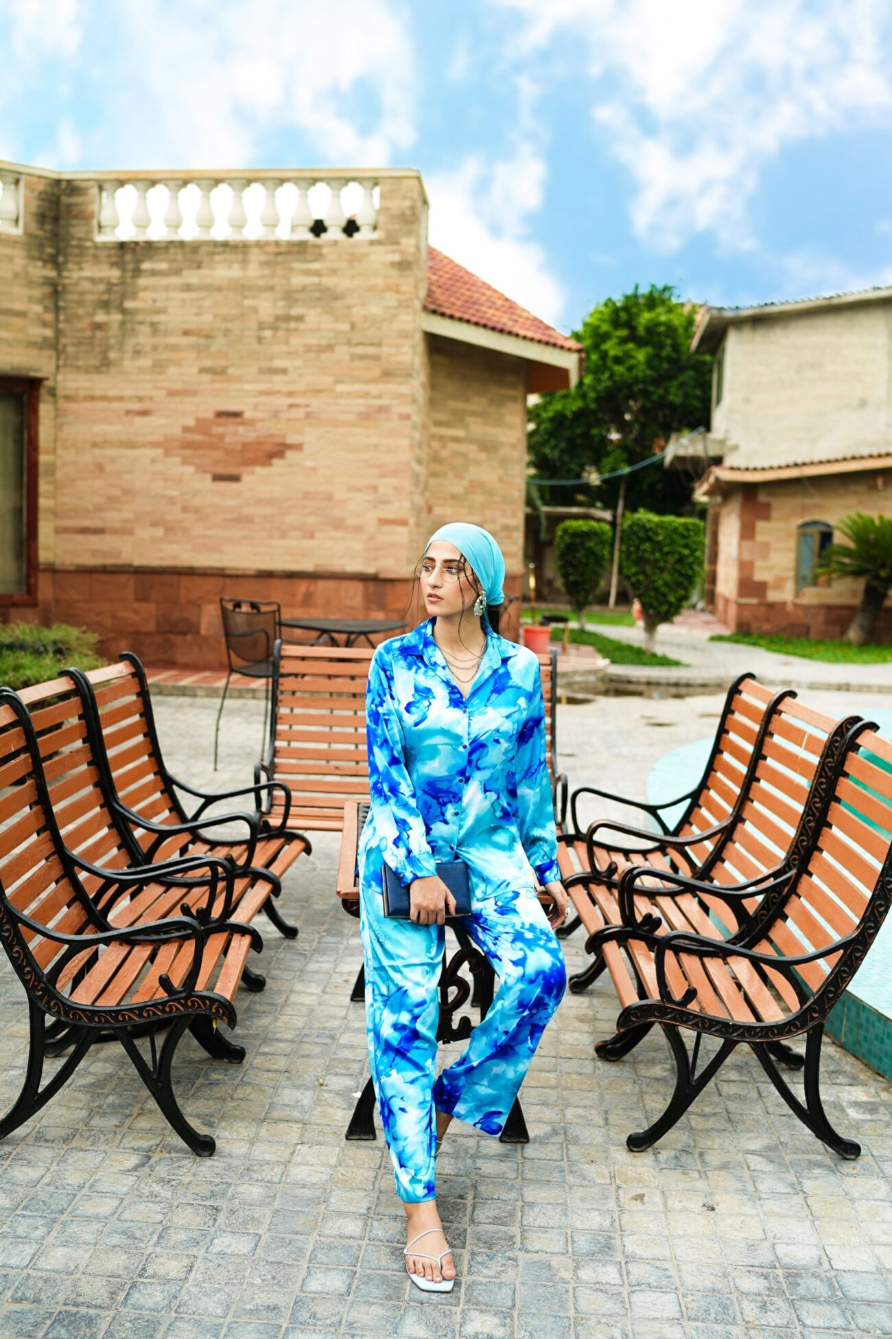 Printed Silk Trouser
