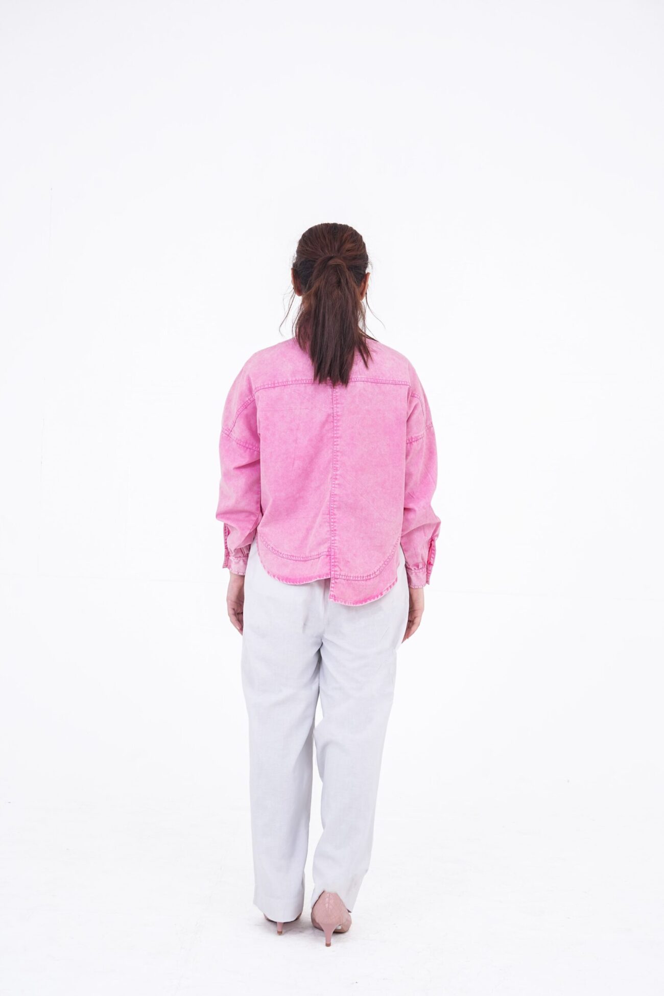 Pink Denim Shirt - Image 3