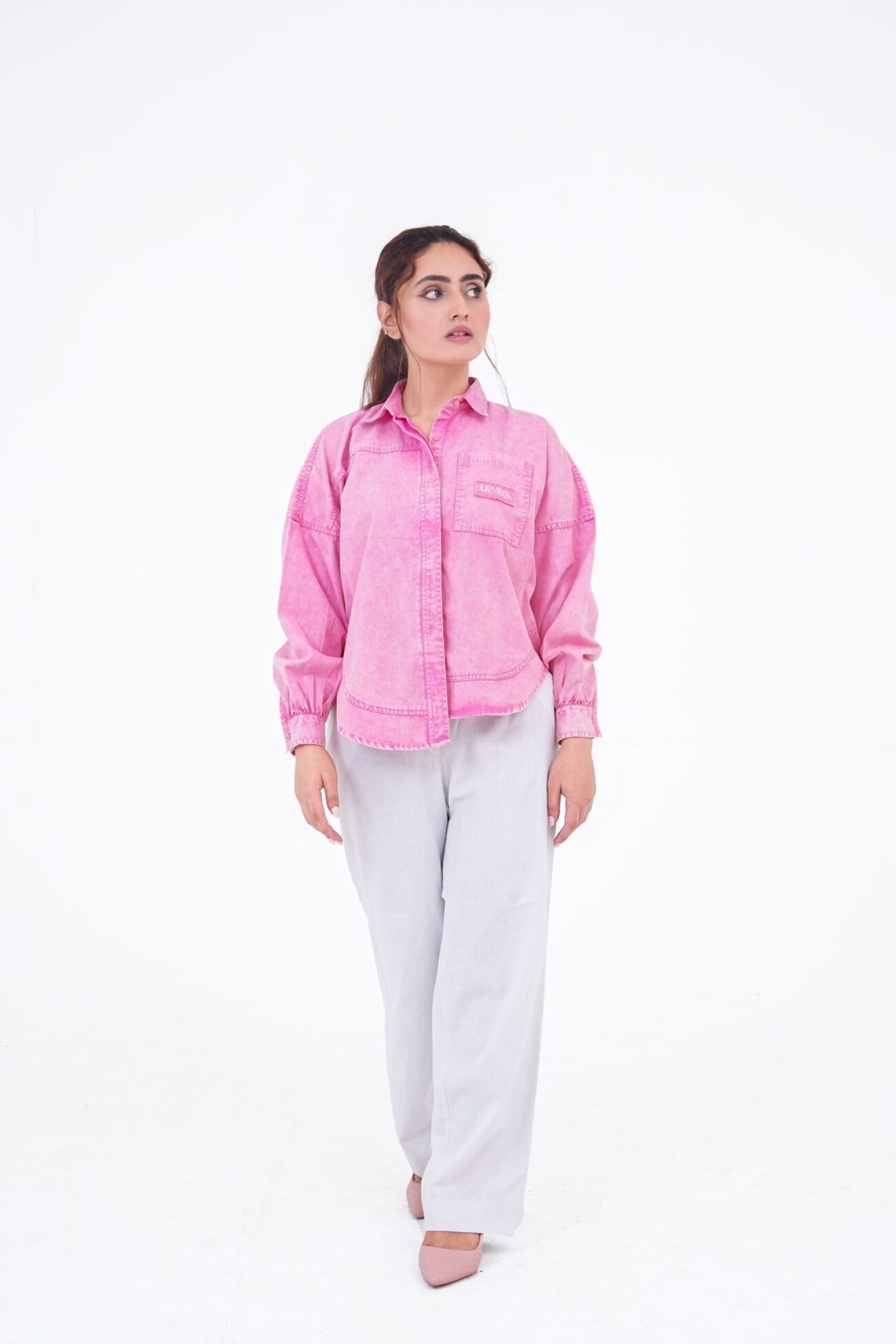 Pink Denim Shirt