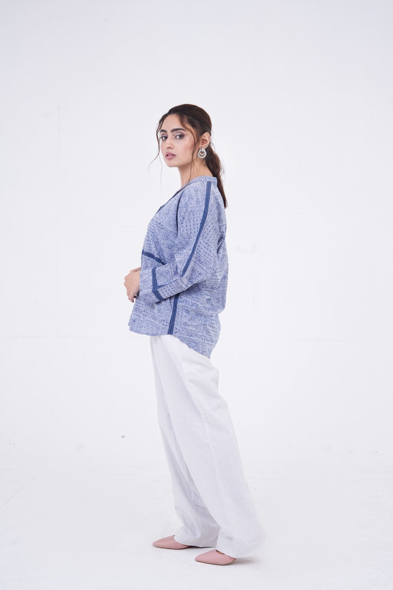 Indigo Jacquard Top - Image 3