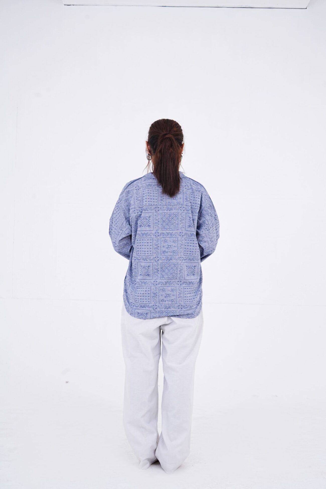 Indigo Jacquard Top - Image 4