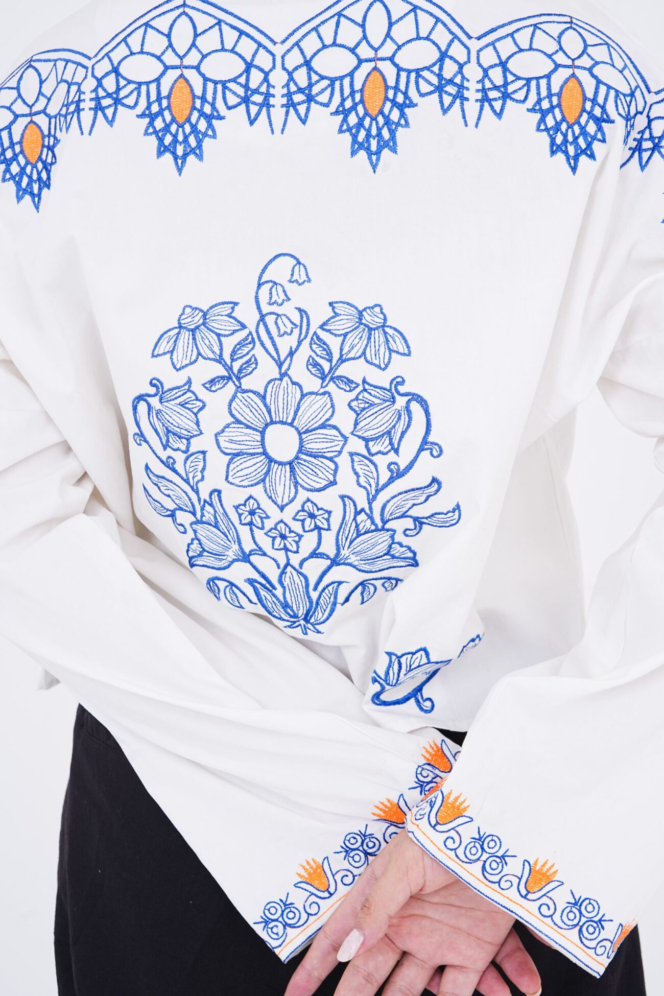 White Embroidered Shacket - Image 3