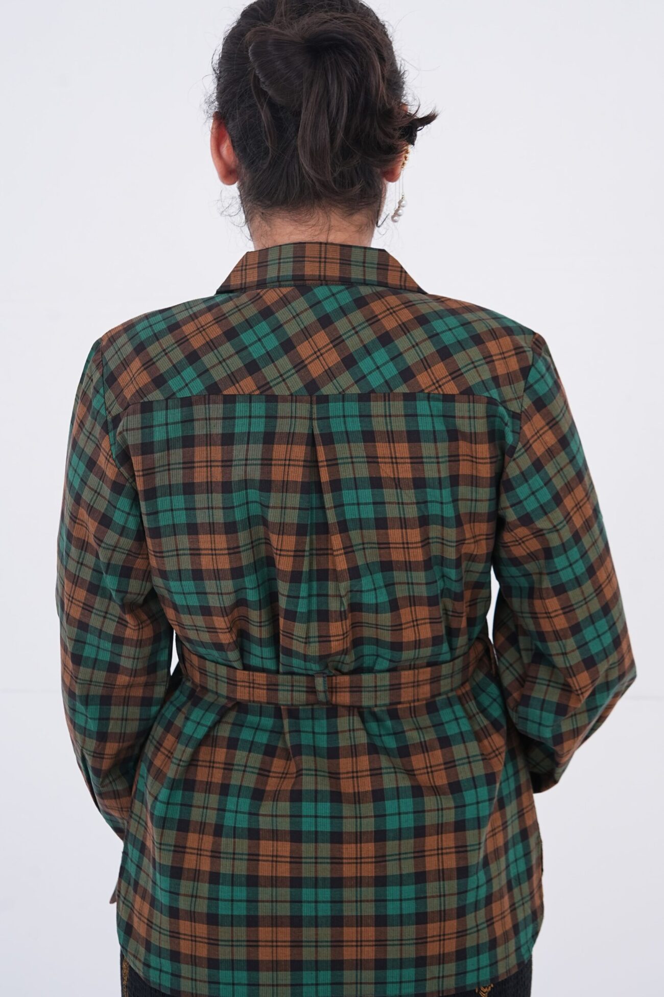 Checkered Wrap Top - Image 3